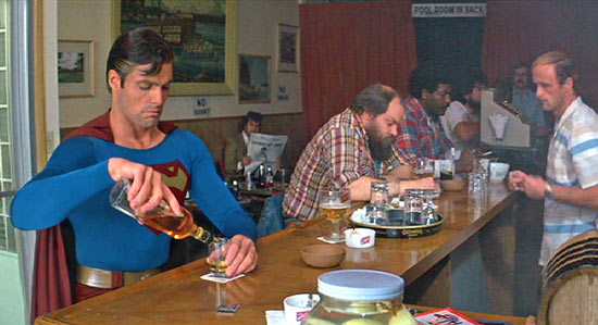 Superman in Diner